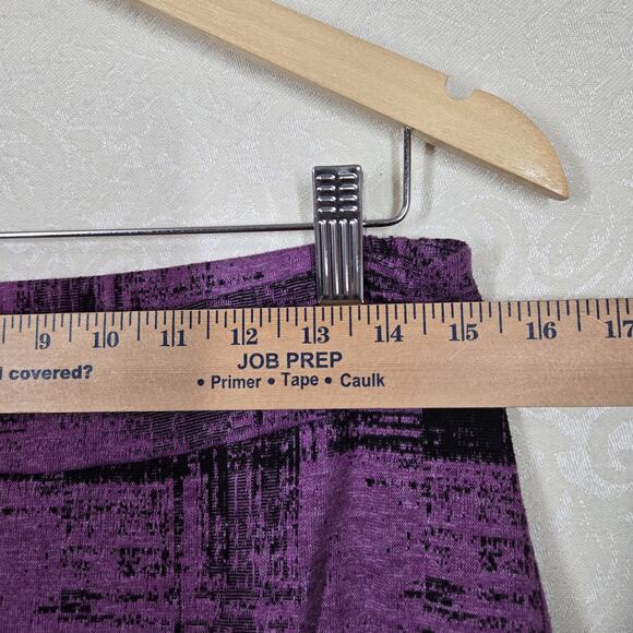 Cut Loose Maxi Skirt sz M* Purple Black Pull On Elastic Waist Pockets - Picture 9 of 12